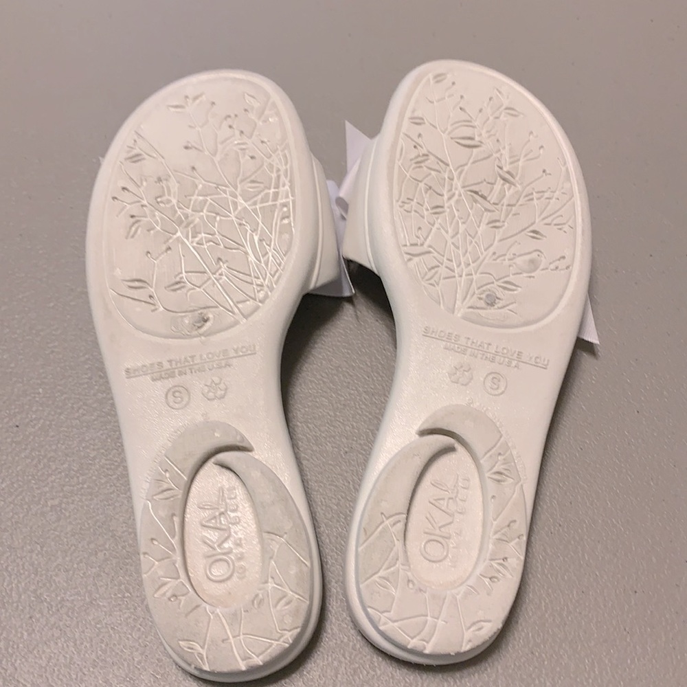 OKA b. Madison Slide Sandal White Size S - Picture 5 of 5